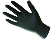 GANTS NITRILE NOIR L POIGNETS COURTS